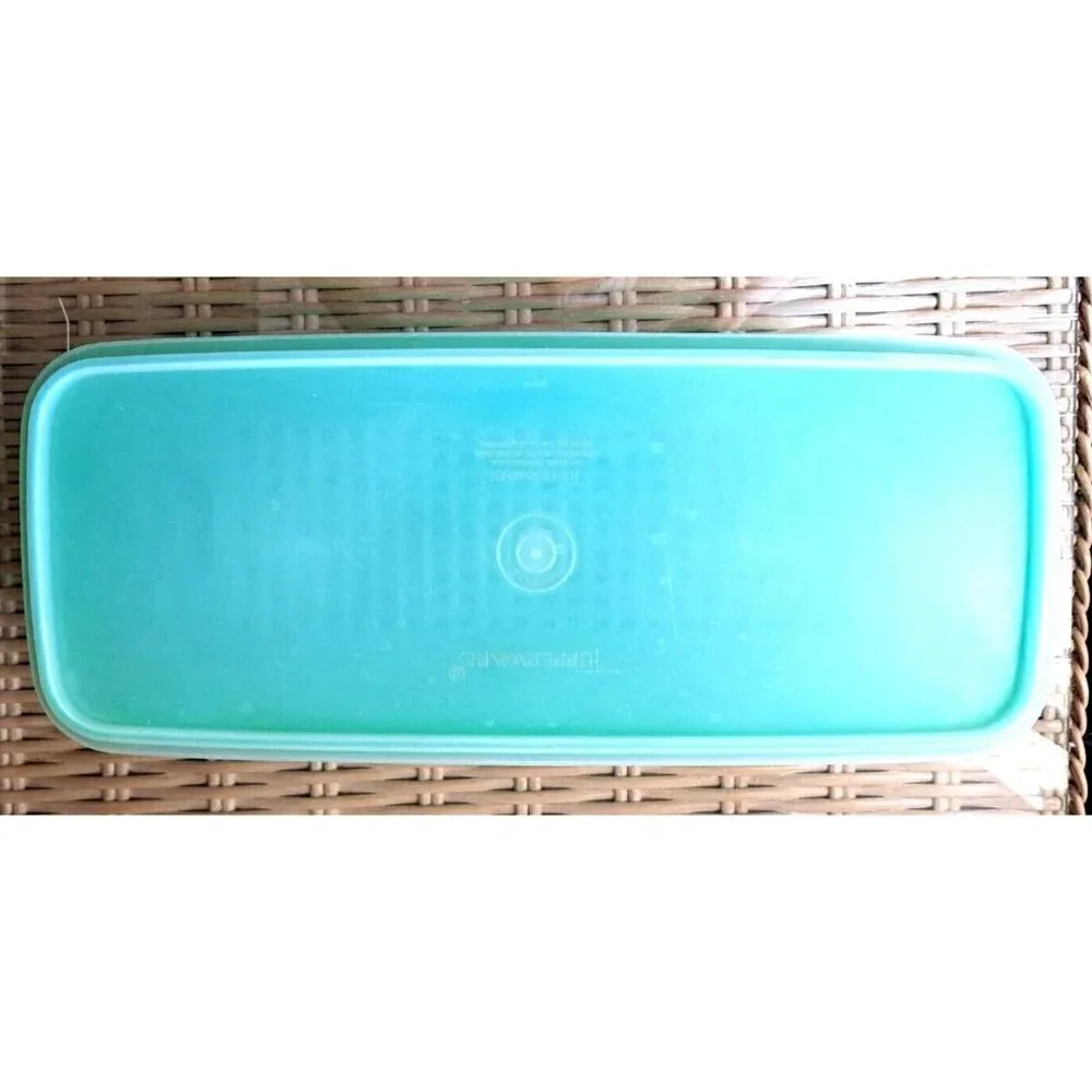 Vintage Tupperware Jadite Green Celery Crisper Keeper 892-1 Lid 893-2 and Tray